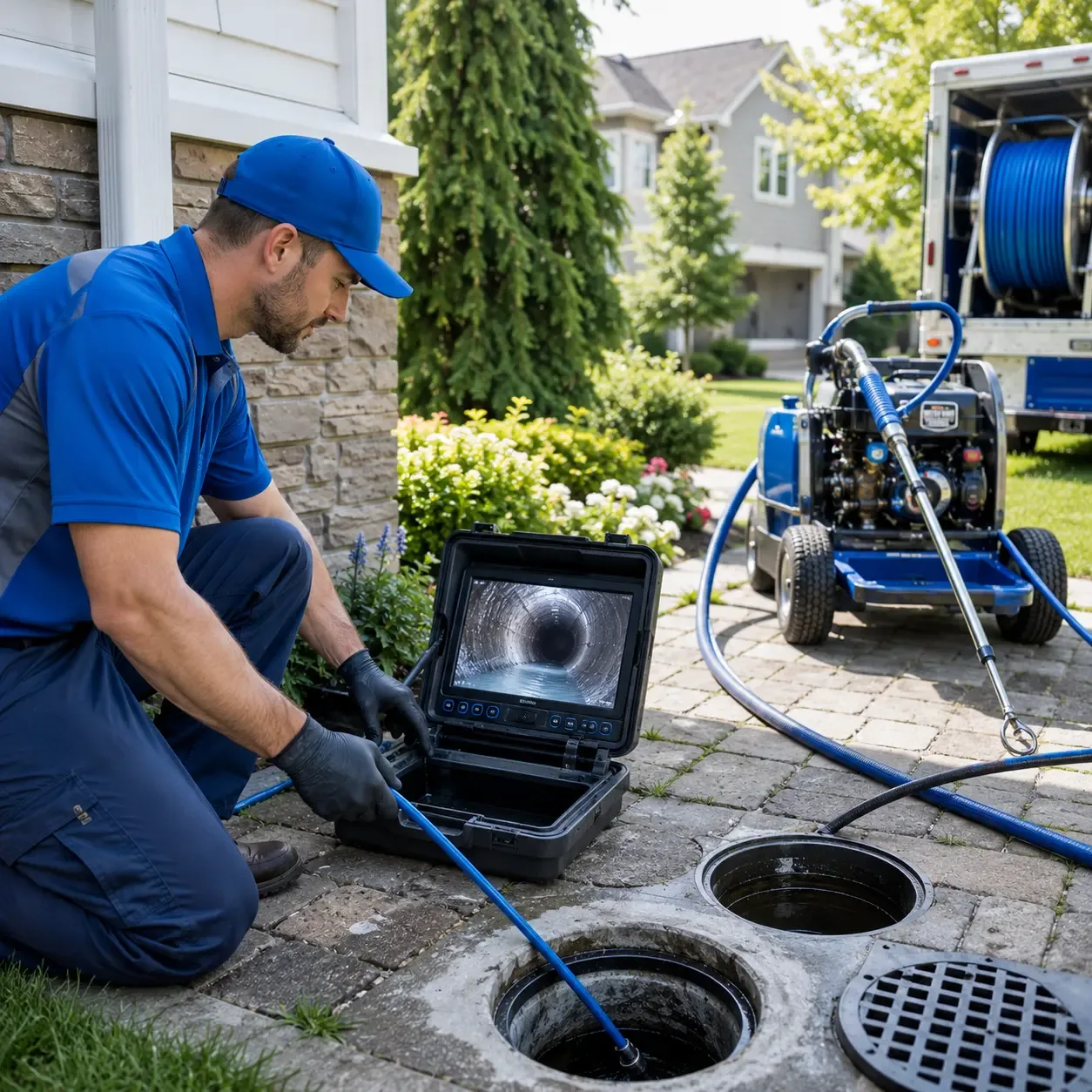 Outdoor drain cleaning professionals serving Bradley, ME
