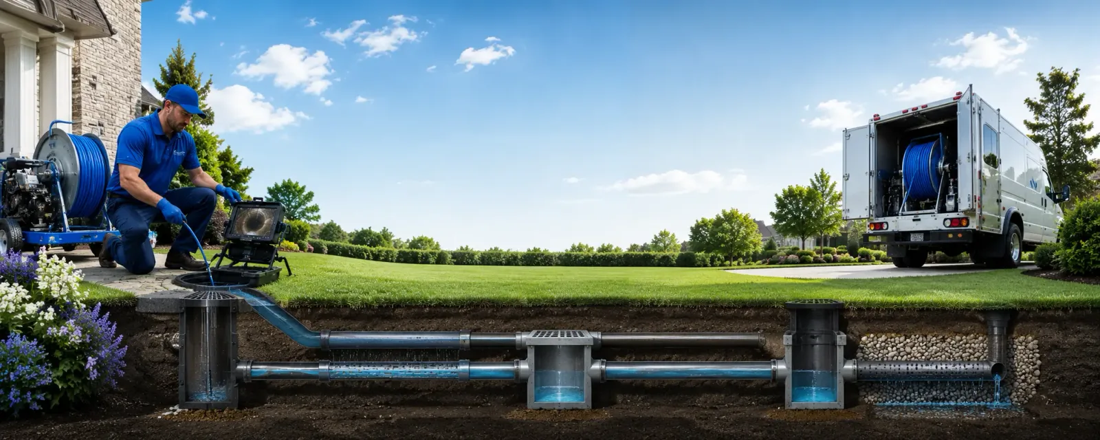 Outdoor drain cleaning information for Bradley, ME